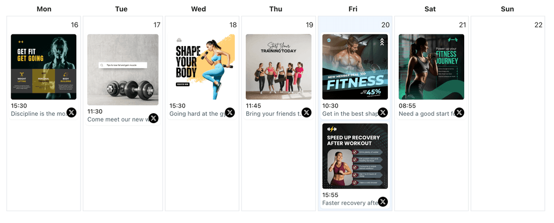 X/Twitter scheduling dashboard
