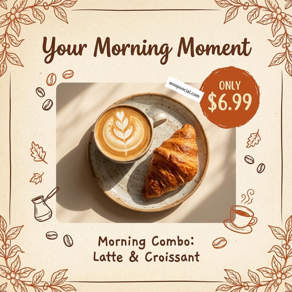 Cozy Morning Coffee & Pastry