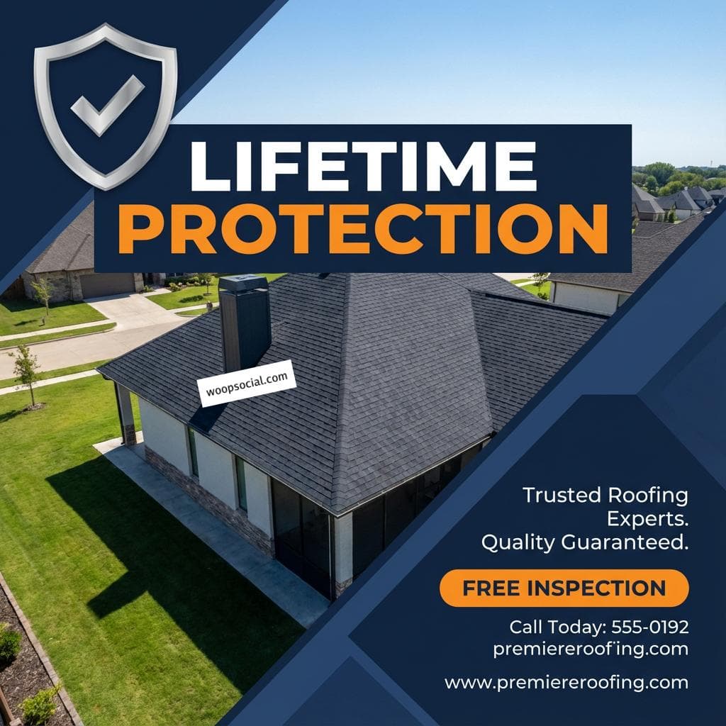 Durable Home Protection Roofing Flyer
