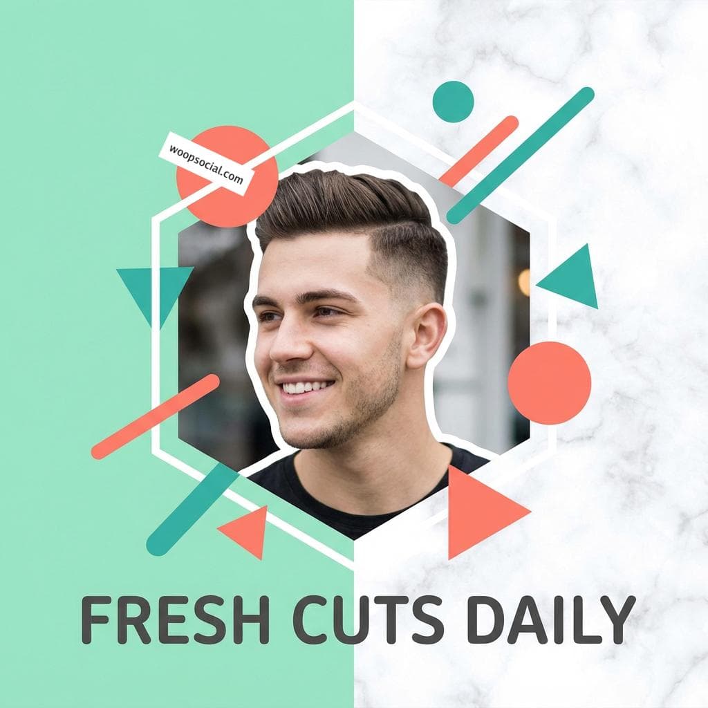 Fresh Mint Geometric Fade Design