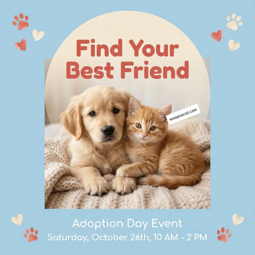 Friendly Pet Adoption Day Flyer