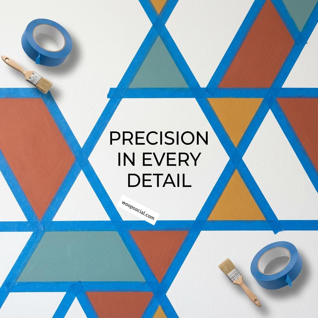 Geometric Tape Art Abstract