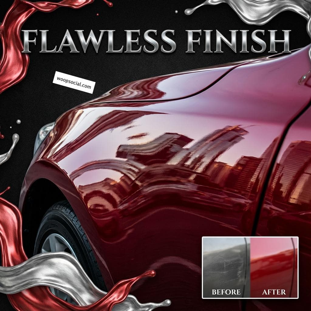 Glossy Auto Body Paint Finish