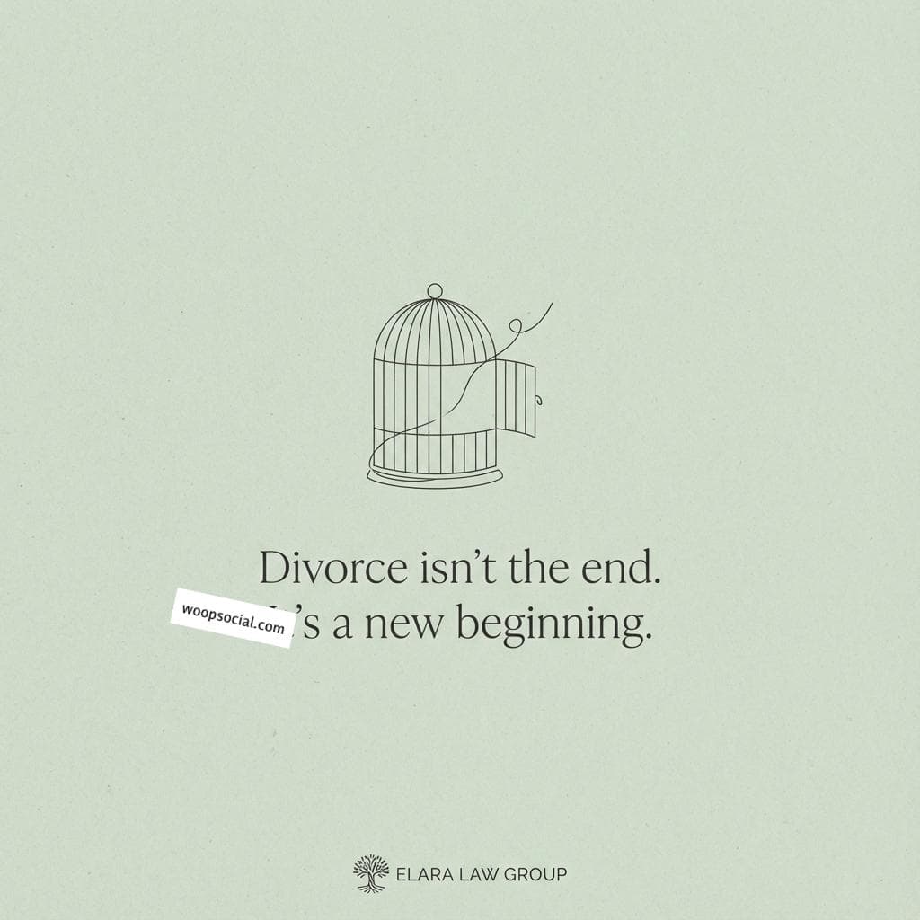 Minimalist Divorce Legal Quote Flyer