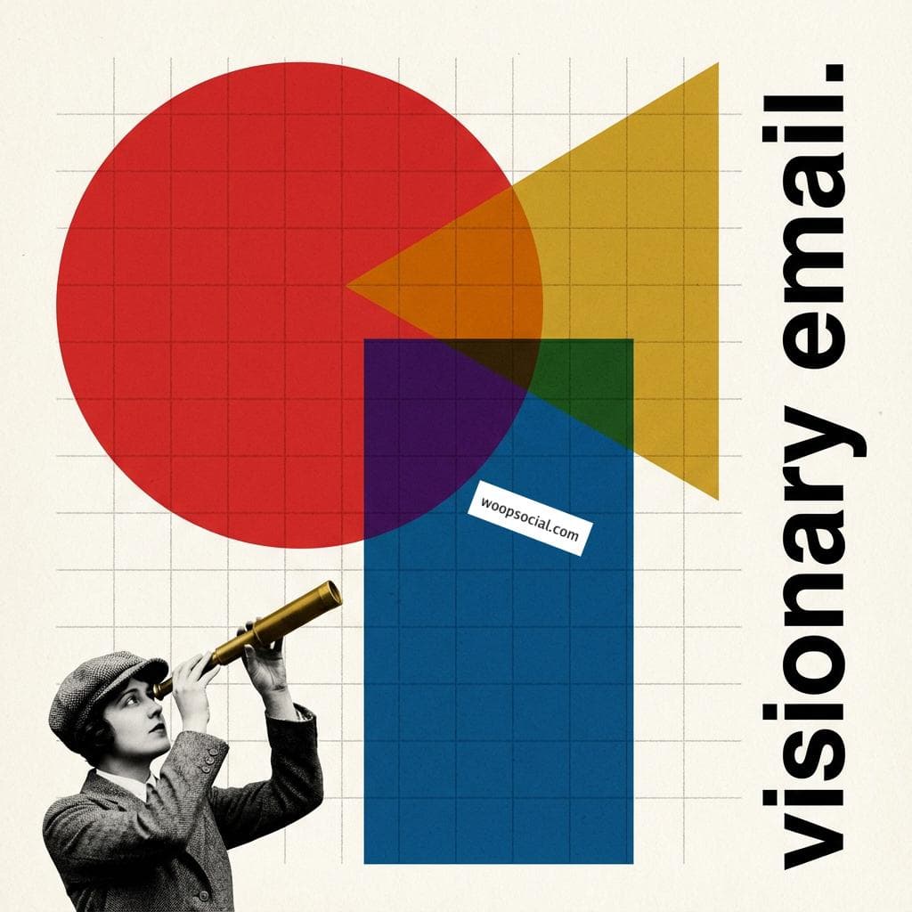 Minimalist geometric shape collage