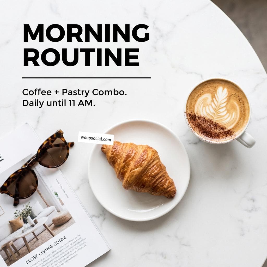 Minimalist Morning Coffee Pastry