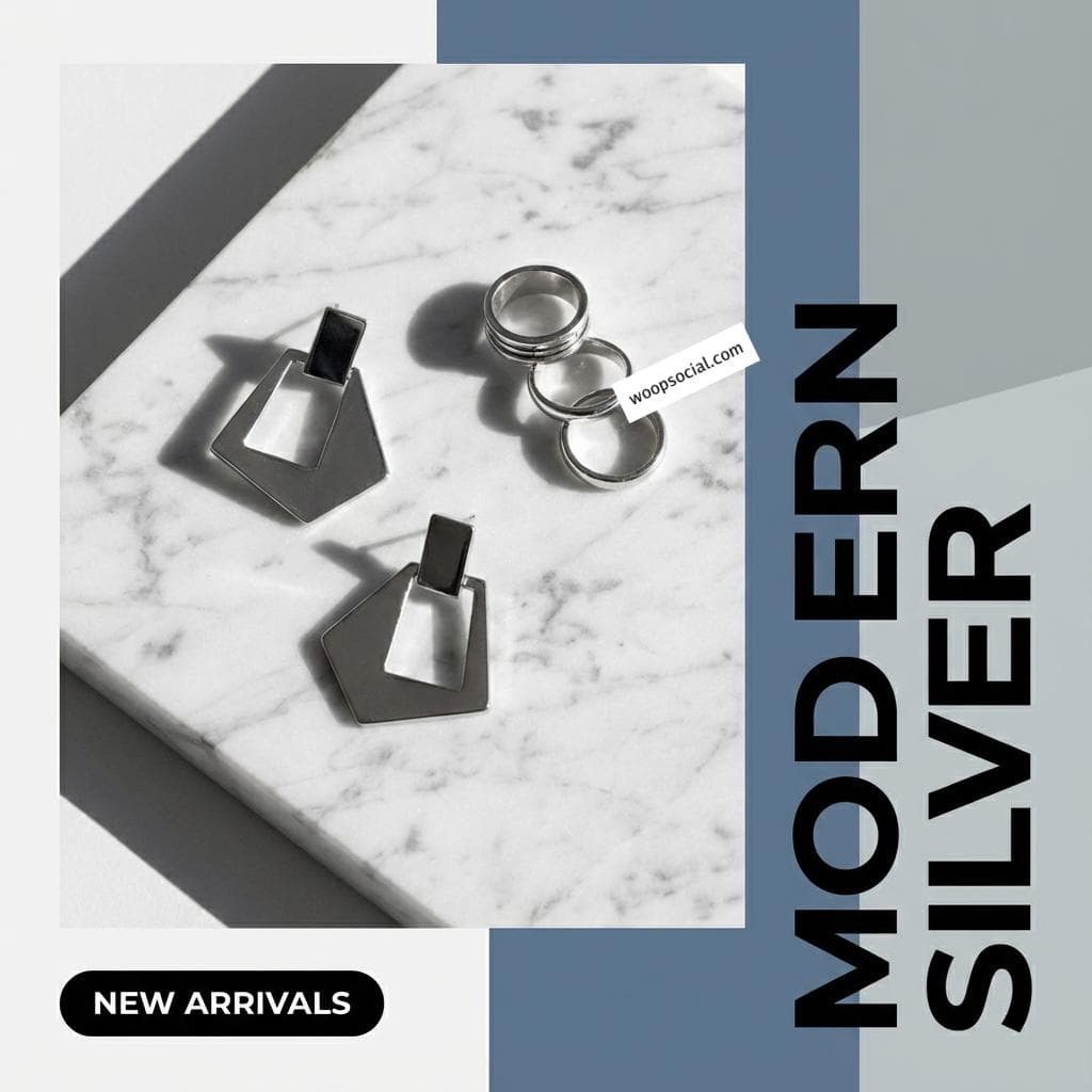 Modern Minimalist Silver Geometric