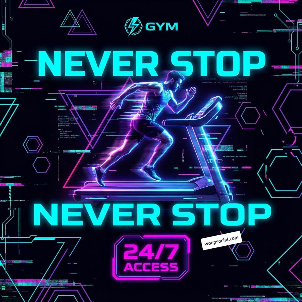 Neon Cyberpunk Night Gym