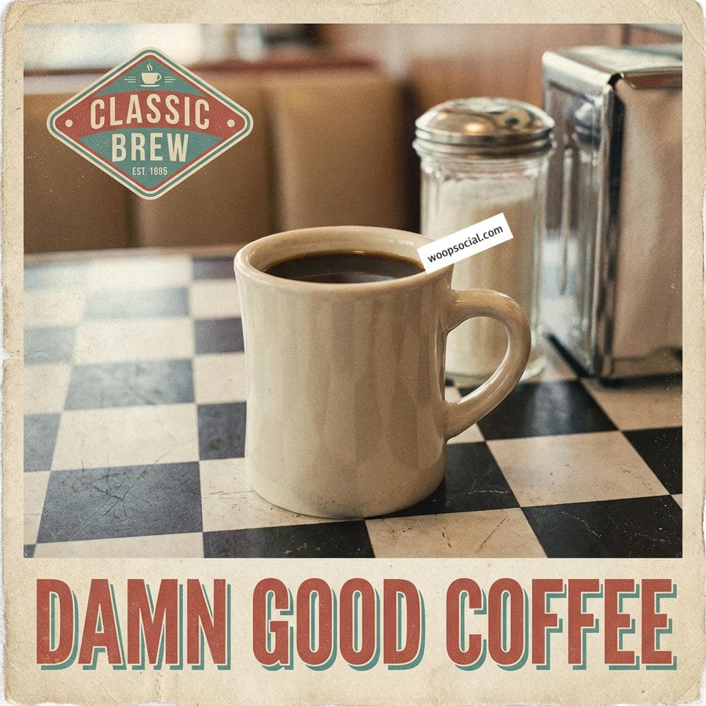 Retro Diner Classic Coffee Art