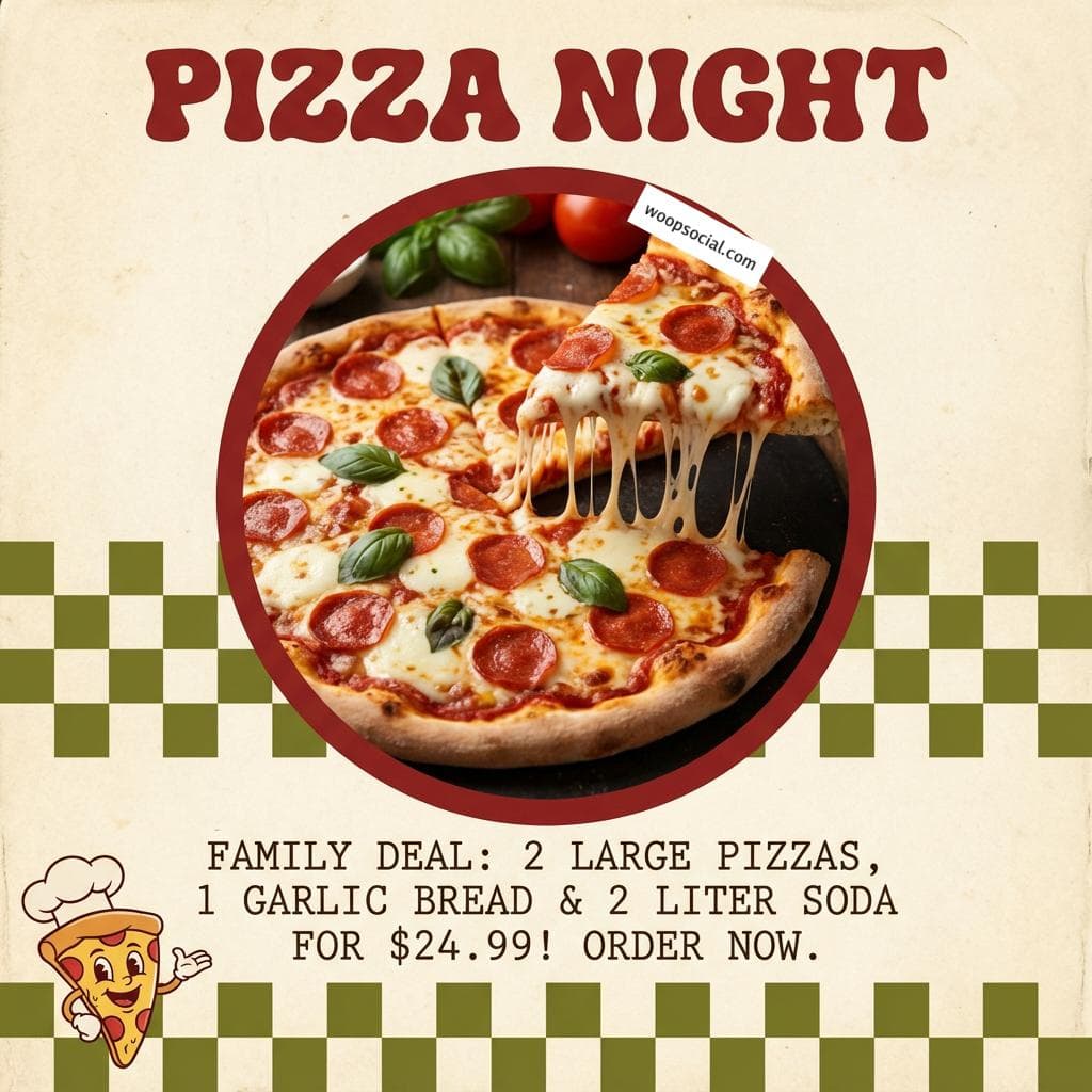 Retro Family Pizza Night