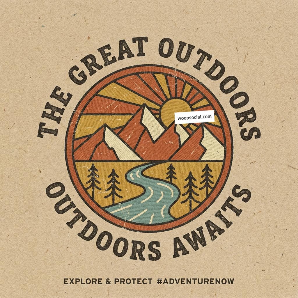 Retro National Park Badge Style