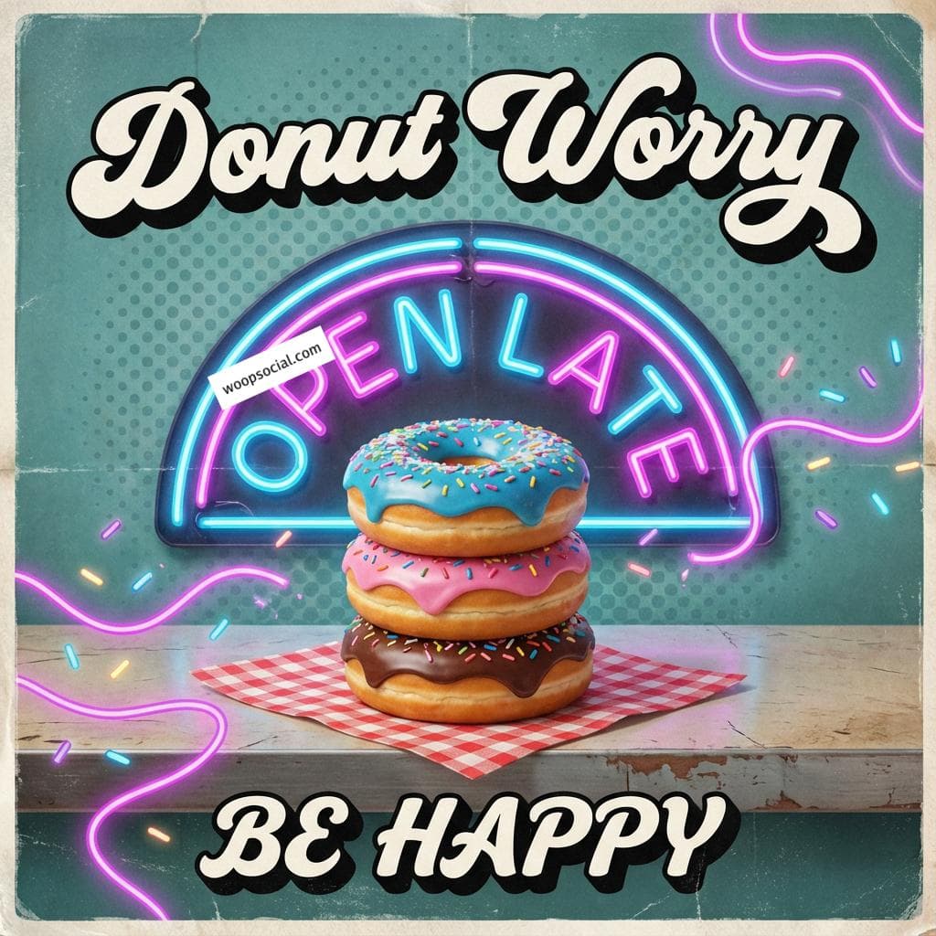 Retro Neon Glazed Donuts