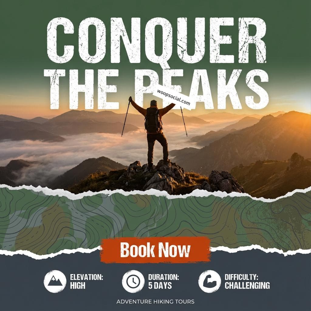 Rugged Mountain Adventure Guide Flyer