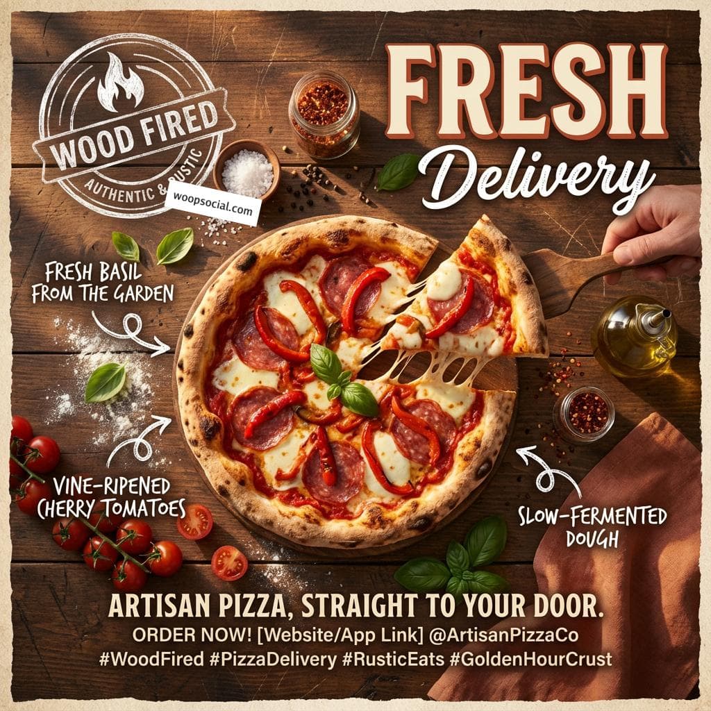 Rustic Artisan Pizza Flatlay