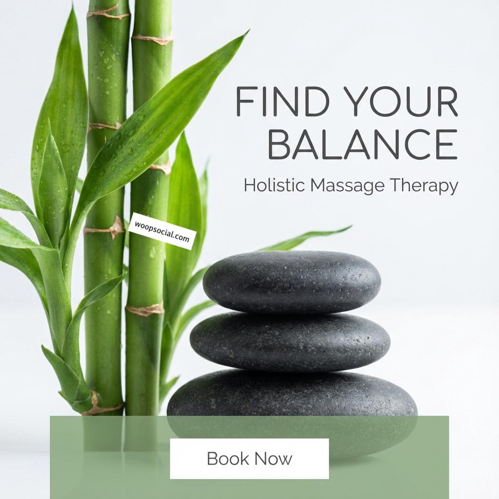 Serene Bamboo Minimalist Spa Flyer