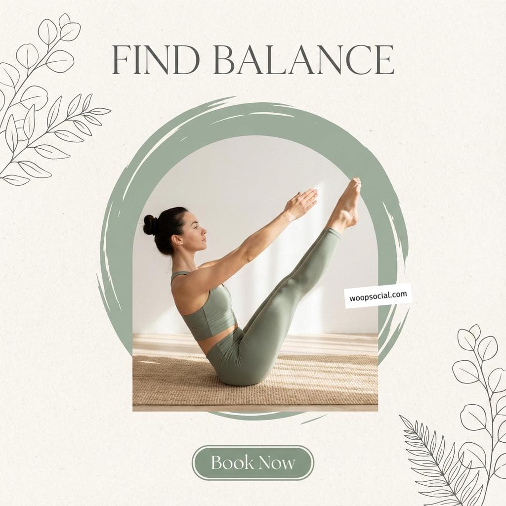 Serene Minimalist Mat Pilates Flyer