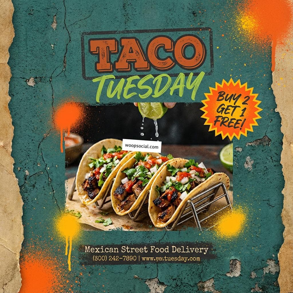 Spicy Taco Tuesday Grunge