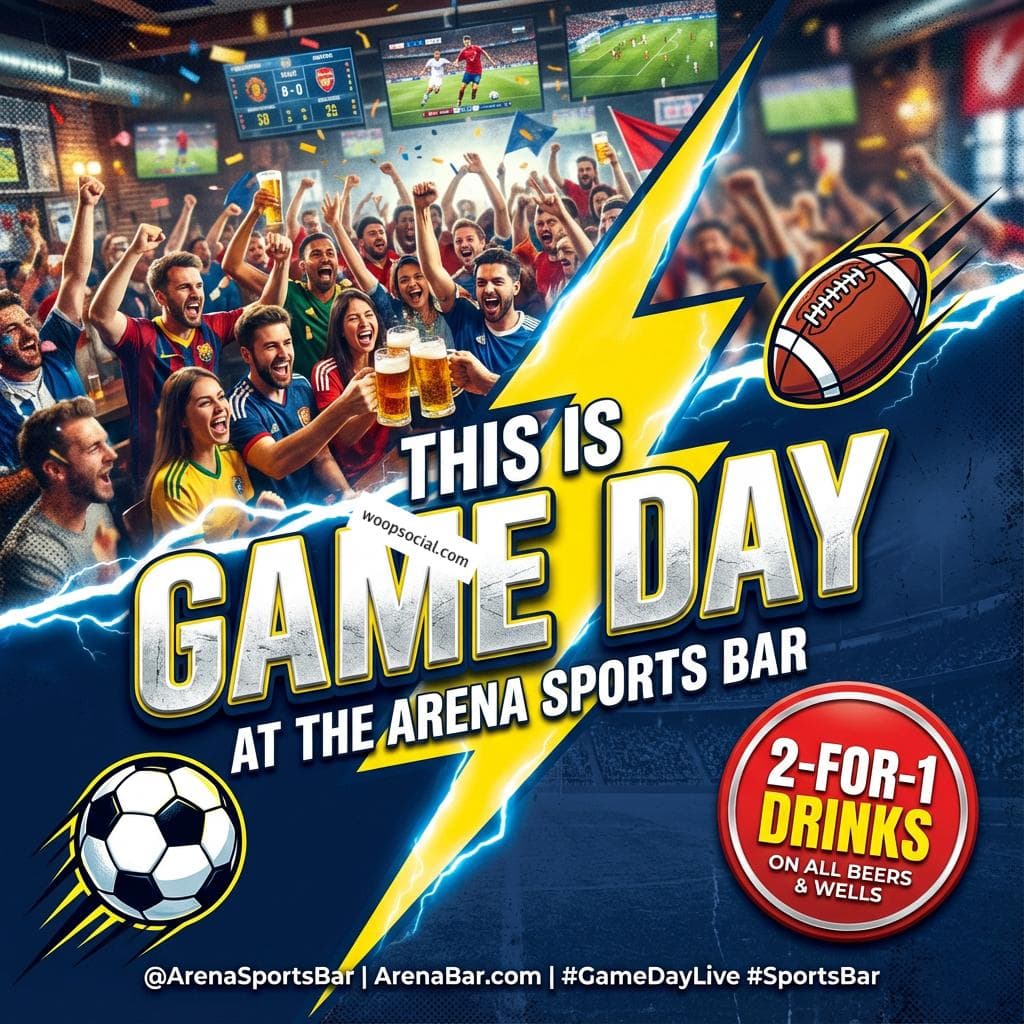 Vibrant Sports Bar Game Day