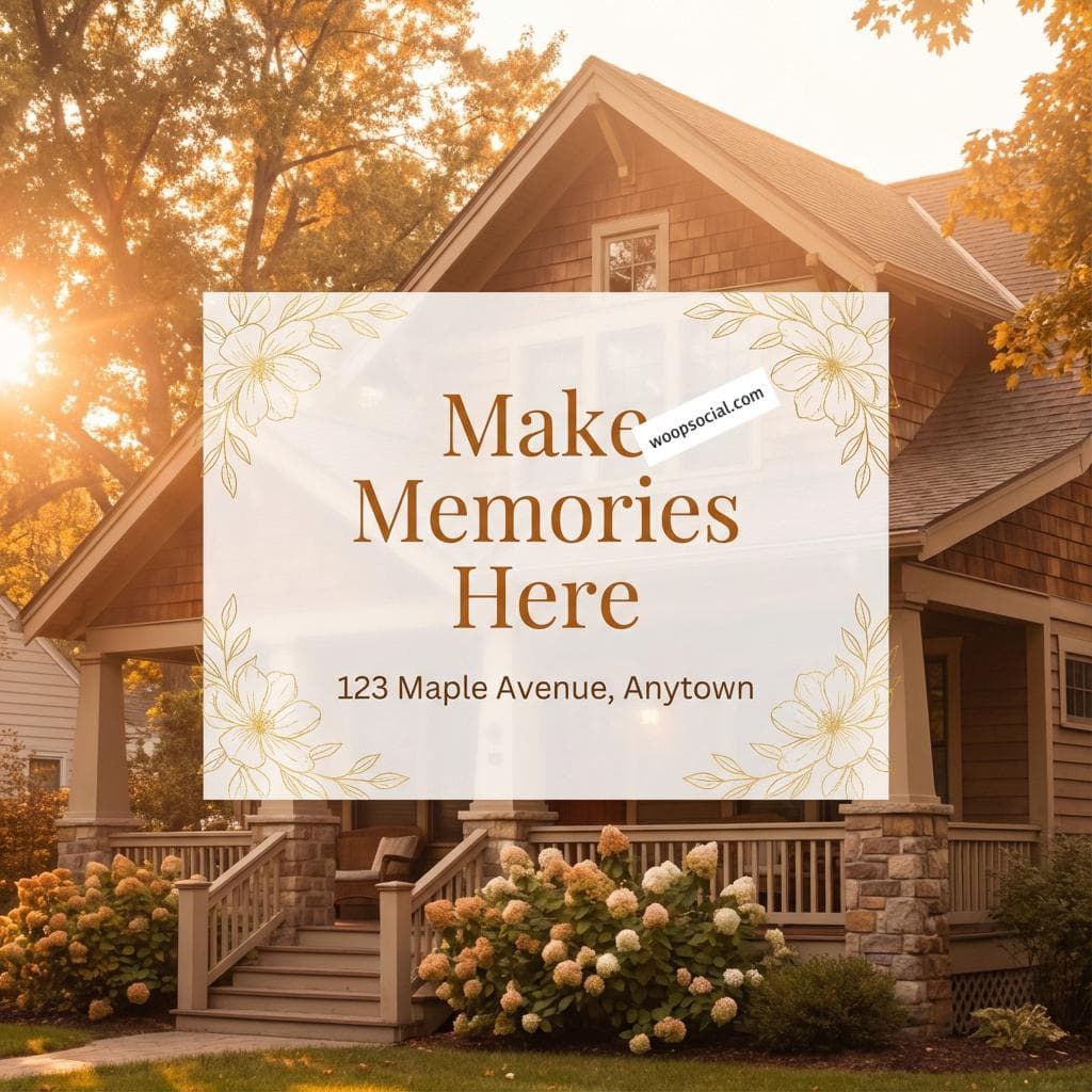 Warm Sunset Family Home Invitation