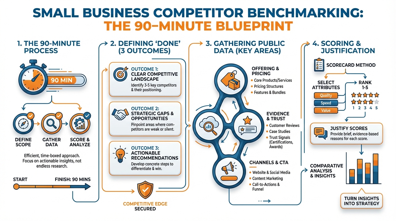 90-Minute Benchmarking Infographic Summary