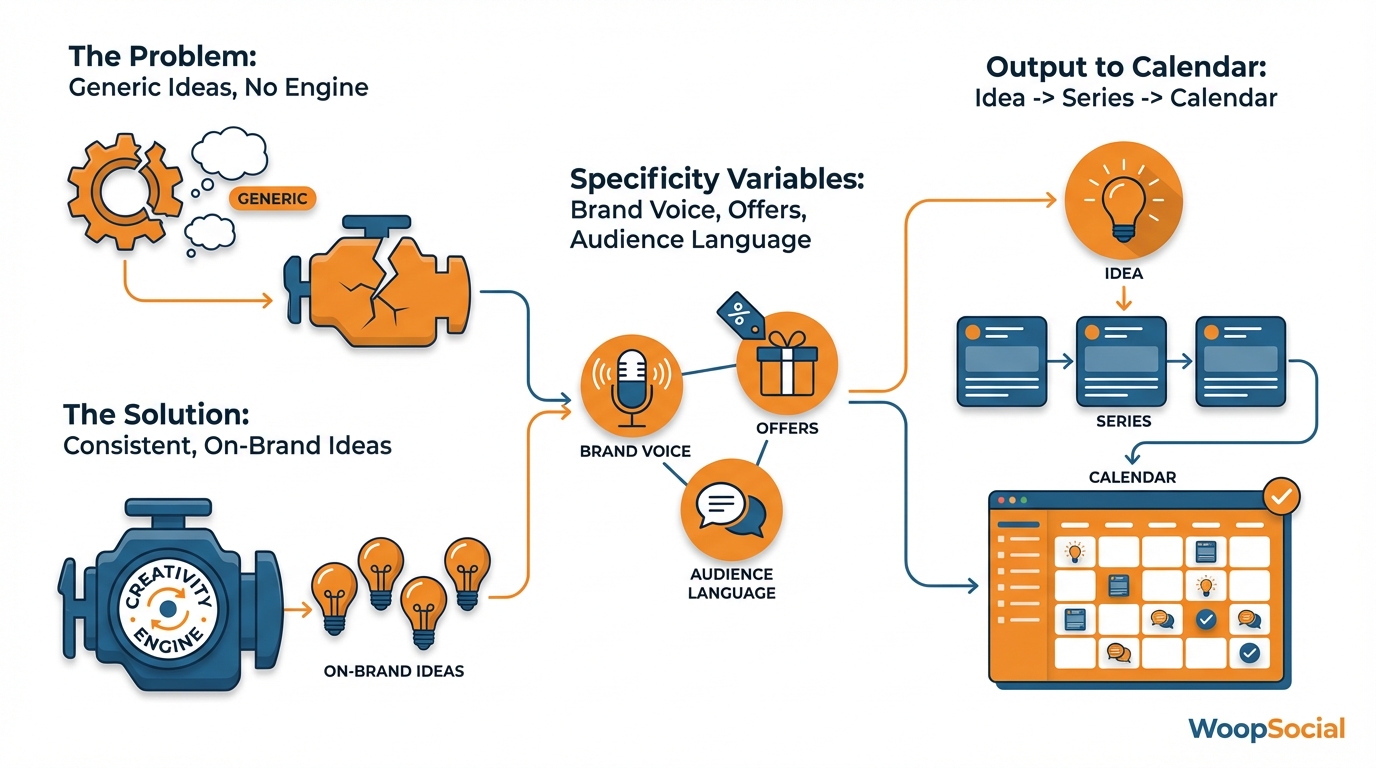 Social media ideas infographic summary