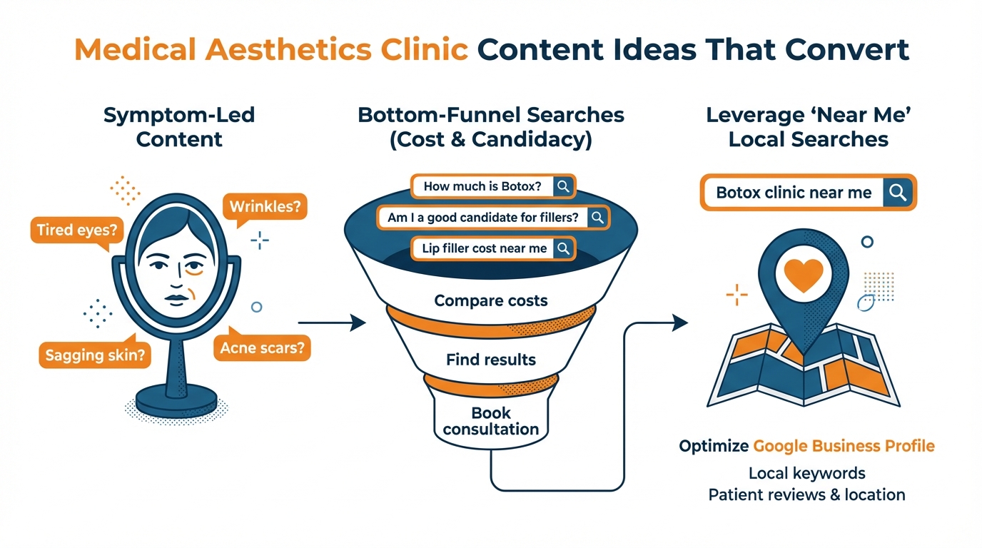 Content Strategy Infographic Aesthetics Clinic