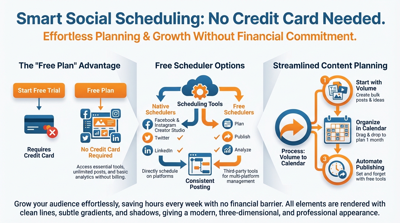 Social media scheduling infographic.