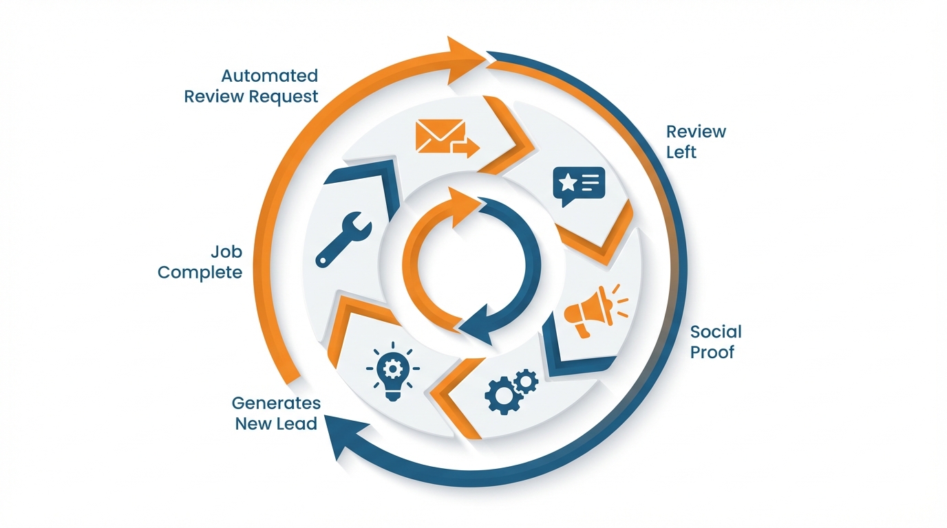 Reputation growth flywheel cycle