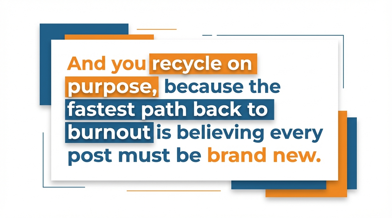 Content recycling quote card.