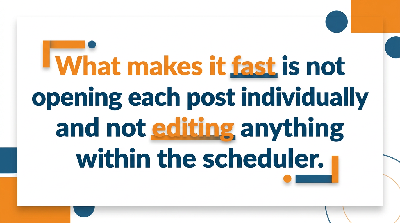 Fast scheduling core insight quote.