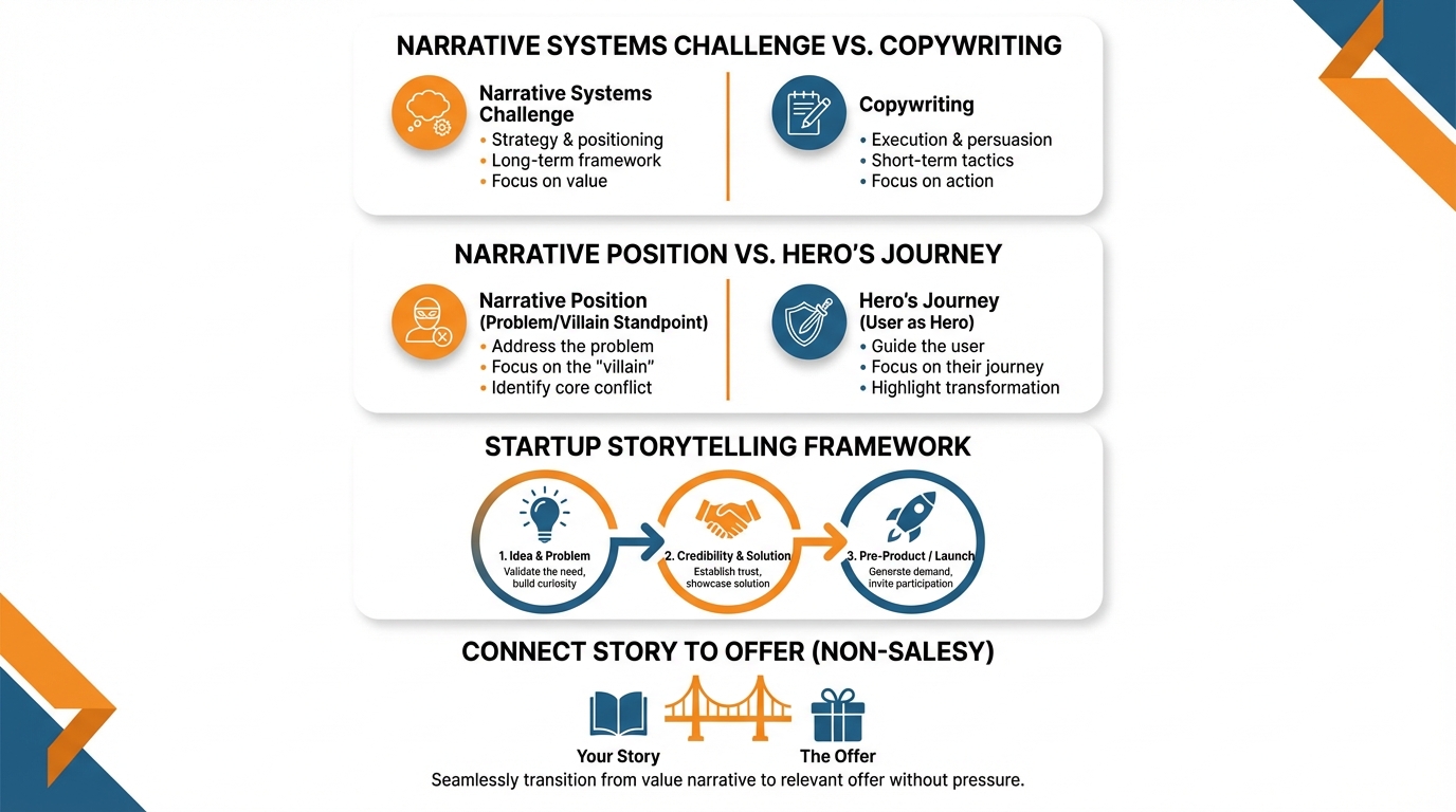 Startup storytelling infographic summary