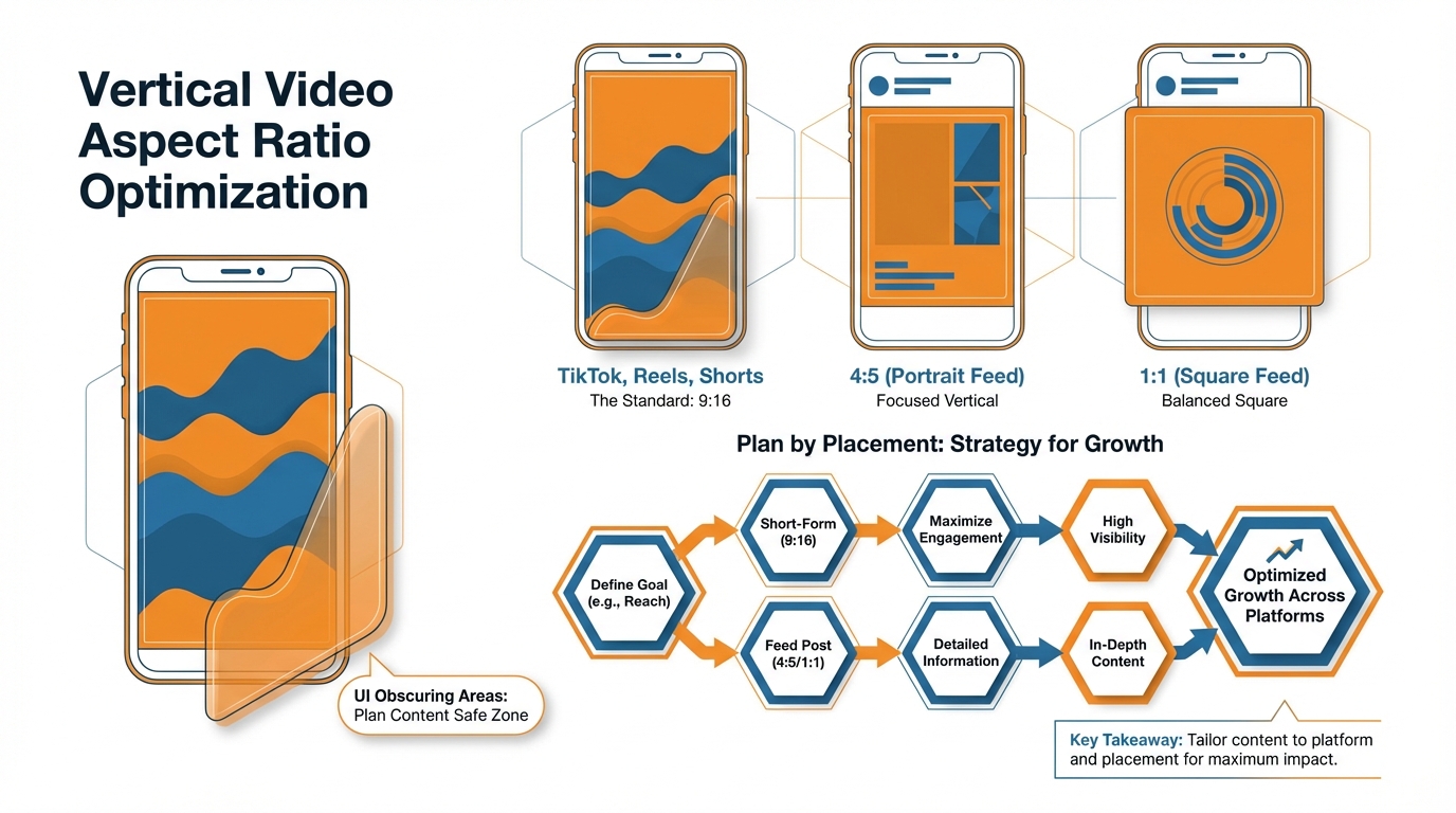 Vertical video aspect ratios infographic