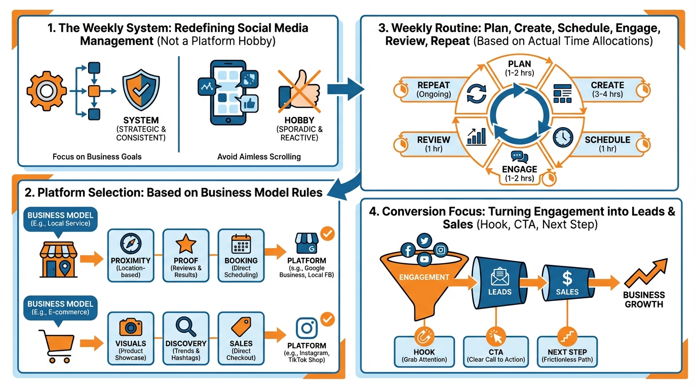 Social media system infographic